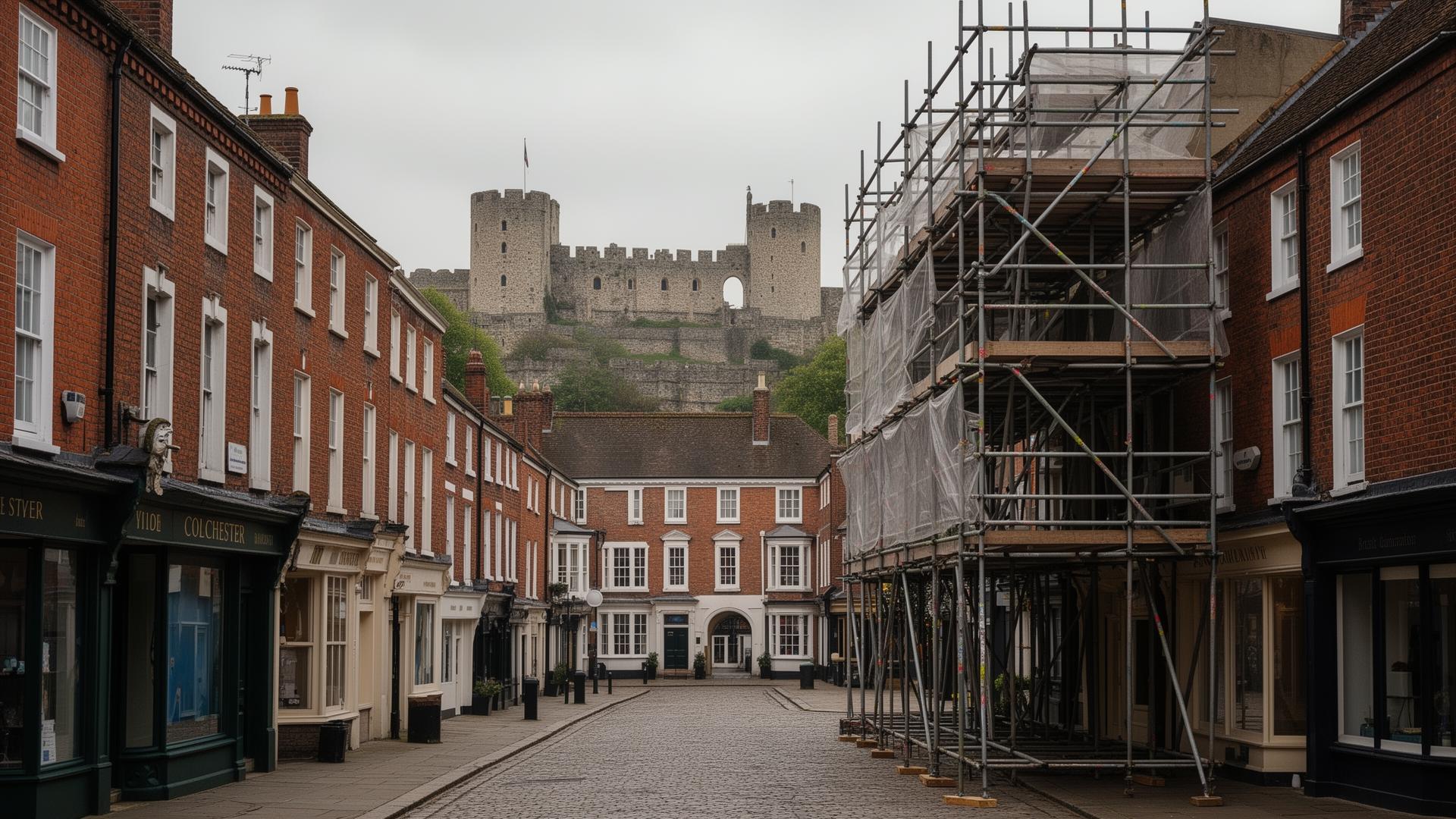 Scaffolding work in Harlow, Essex