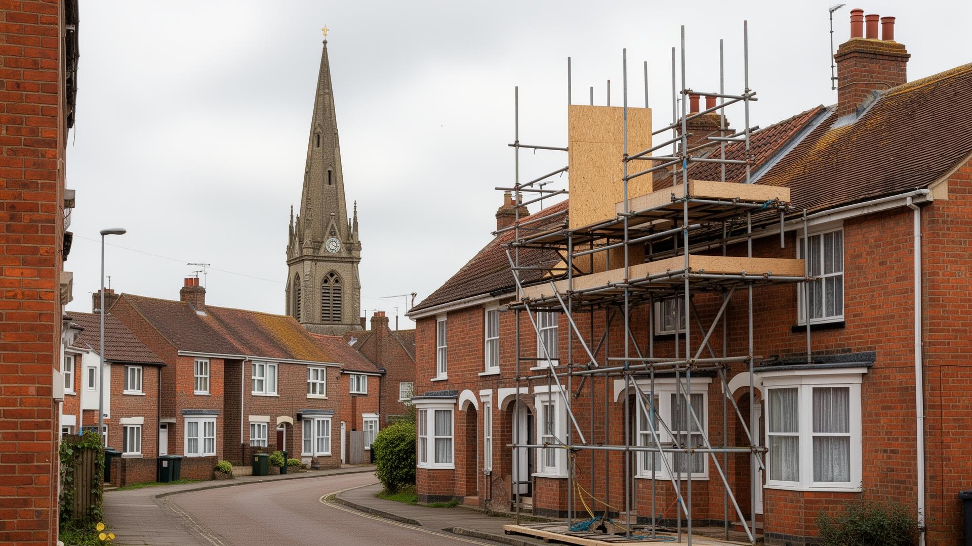 Scaffolding work in Saffron Walden